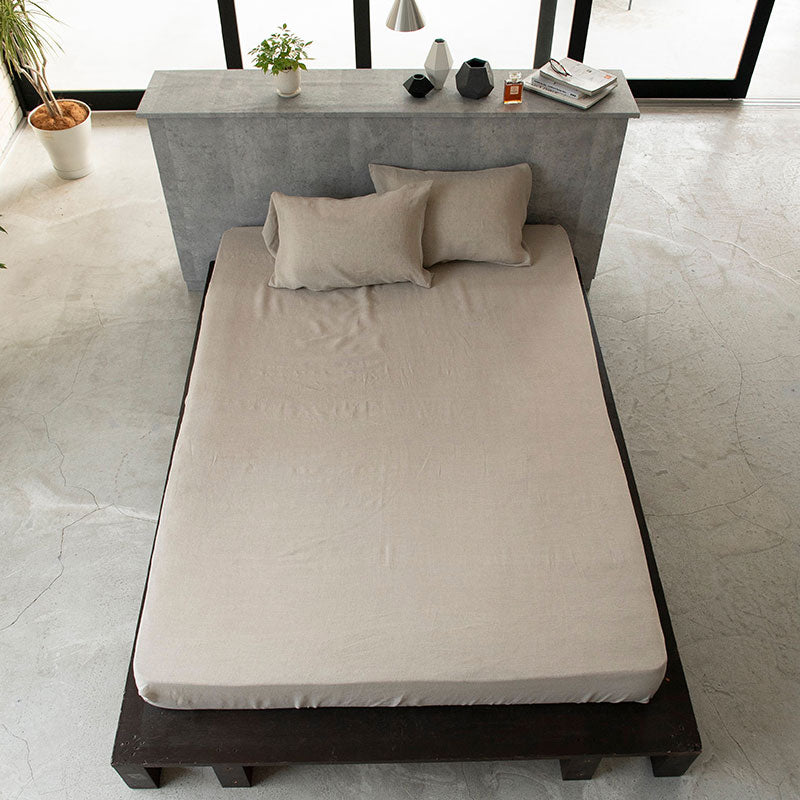 上質なリネン麻のボックスシーツ ファインリネン ワンウォッシュ【Fab the Home】