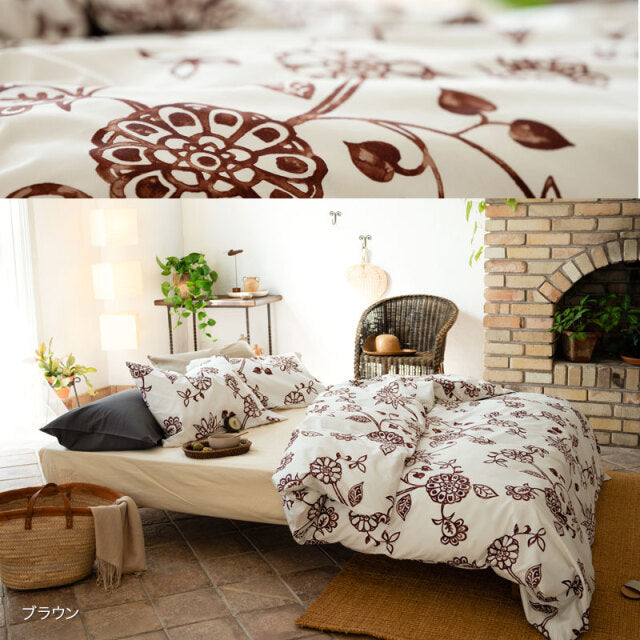 更紗のような東洋の繊細さを持つエイジア エイジア 掛け布団カバー コンフォーターカバー【Fab the Home】