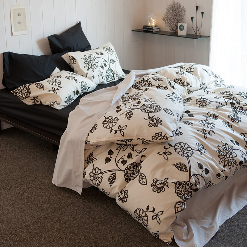 更紗のような東洋の繊細さを持つエイジア コンフォーターカバー 掛け布団カバー クィーン【Fab the Home】