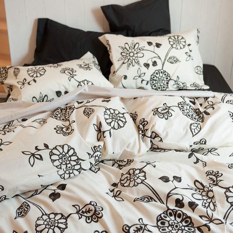 更紗のような東洋の繊細さを持つエイジア コンフォーターカバー 掛け布団カバー クィーン【Fab the Home】