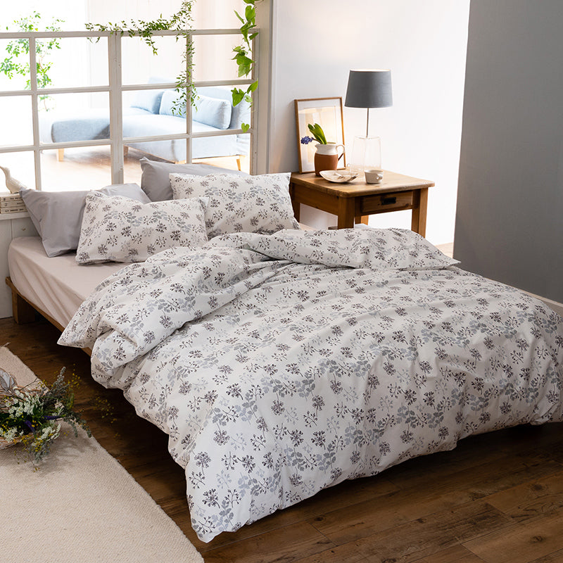 繊細なタッチのフラワープリント ハーベスト コンフォーターカバー【Fab the Home】