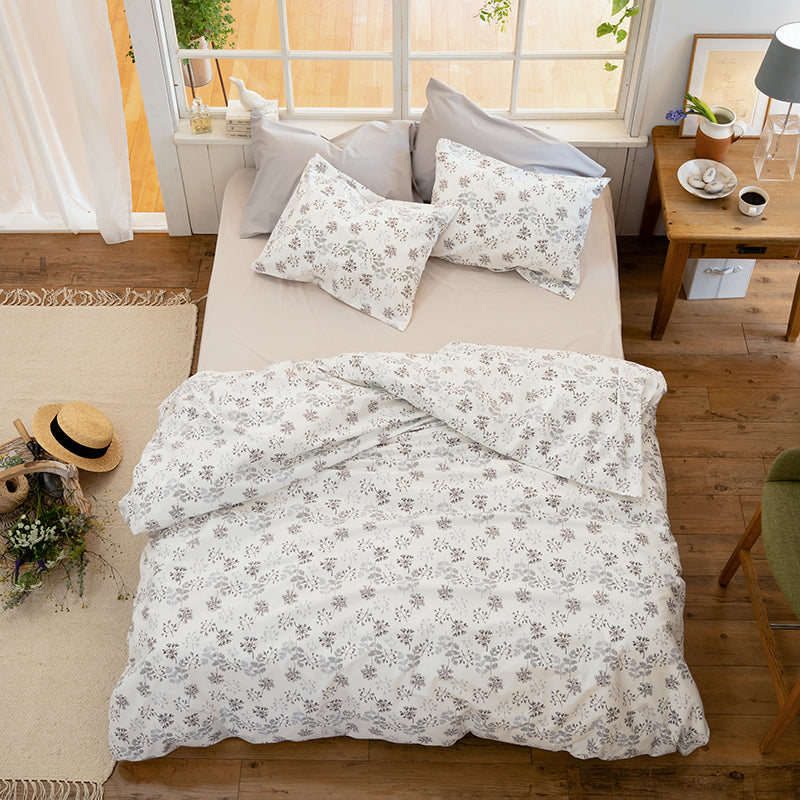 繊細なタッチのフラワープリント ハーベスト コンフォーターカバー【Fab the Home】