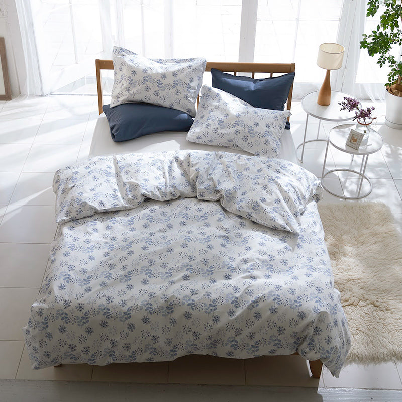 繊細なタッチのフラワープリント ハーベスト コンフォーターカバー【Fab the Home】