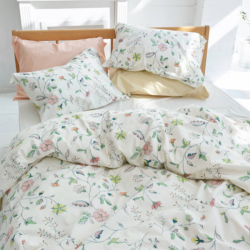 英国調の更紗風プリント リザ ピローケース 2枚セット【Fab the Home】