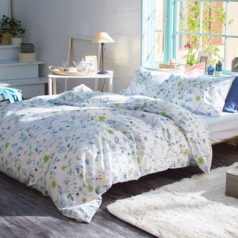 英国調の更紗風プリント リザ コンフォーターカバー【Fab the Home】