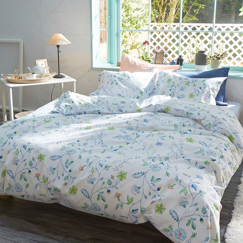 英国調の更紗風プリント リザ コンフォーターカバー【Fab the Home】