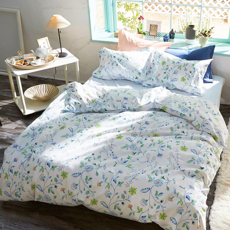 英国調の更紗風プリント リザ コンフォーターカバー【Fab the Home】