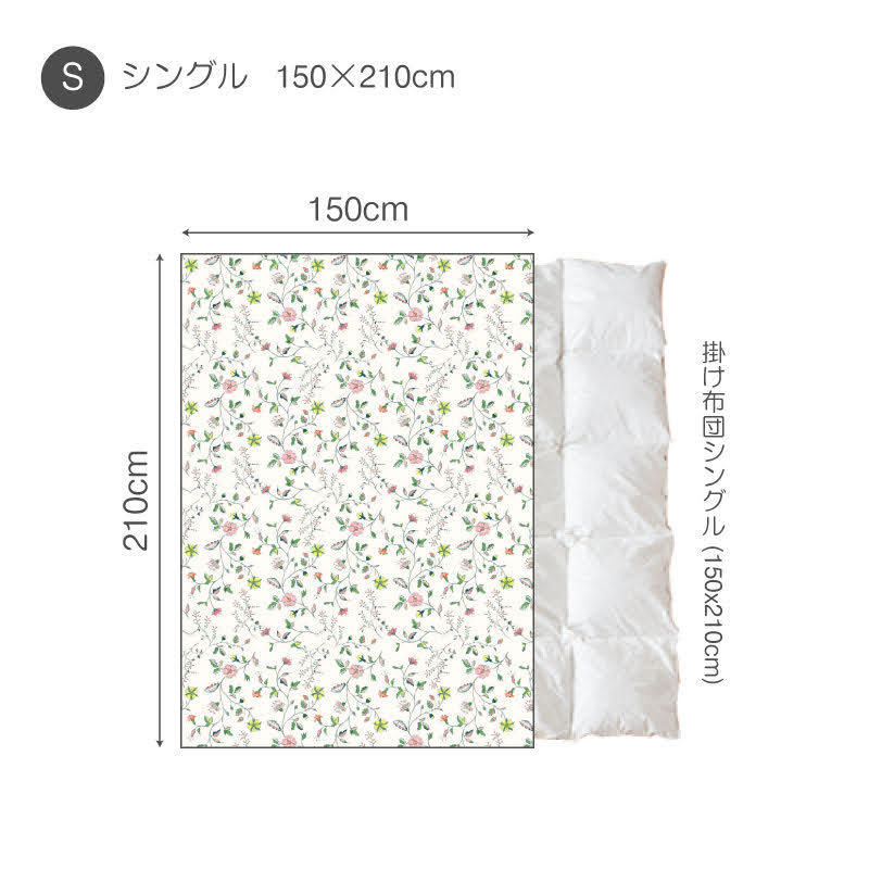 英国調の更紗風プリント リザ コンフォーターカバー【Fab the Home】