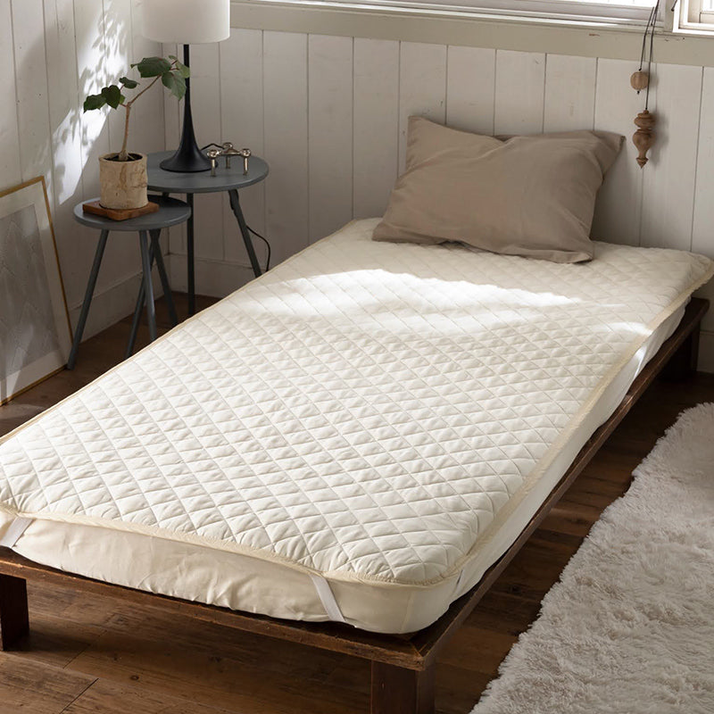 サラッとして快適なガーゼ敷きパッド ダブルガーゼ 敷きパッド なめらかな風合いが心地よい【Fab the Home】