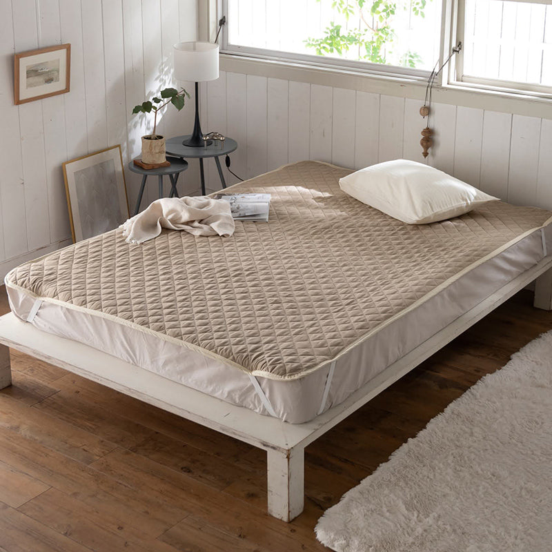 サラッとして快適なガーゼ敷きパッド ダブルガーゼ 敷きパッド なめらかな風合いが心地よい【Fab the Home】