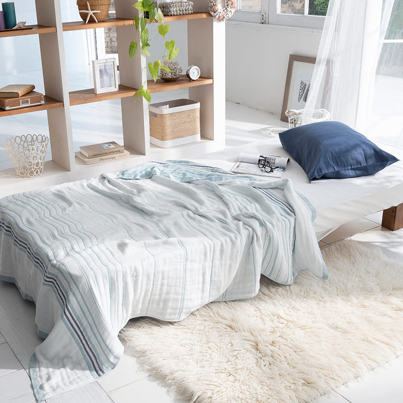 ふんわり空気をふくむサラリと爽やかな6重ガーゼケット コスタ【Fab the Home】