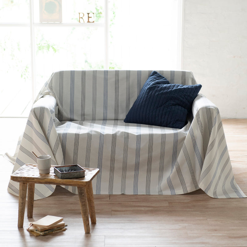 シンプルなヘリンボンストライプ ウィッシュストライプ マルチカバー【Fab the Home】