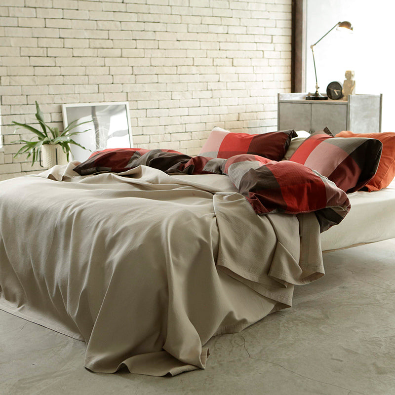 凹凸織りでデコボコ表面のハニカム マルチカバー 吸湿・発散性でサラサラ【Fab the Home】