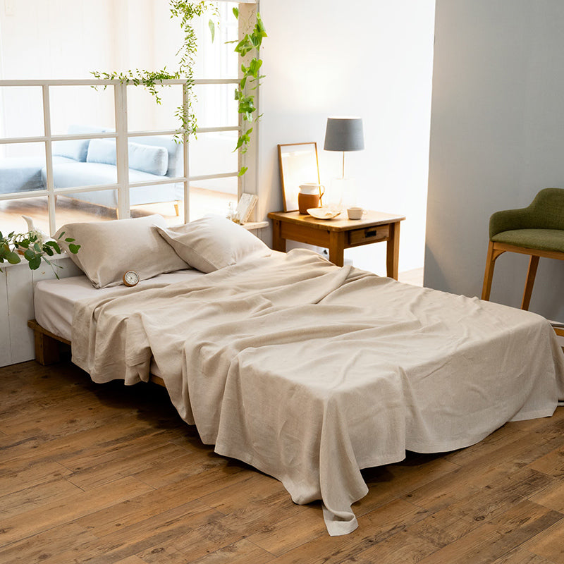 上質なリネン麻のマルチカバー ファインリネン one-wash【Fab the Home】