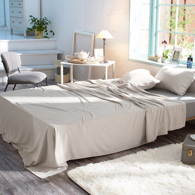 ふんわり杢糸ジャカード ヘリンボーンニット マルチカバー【Fab the Home】