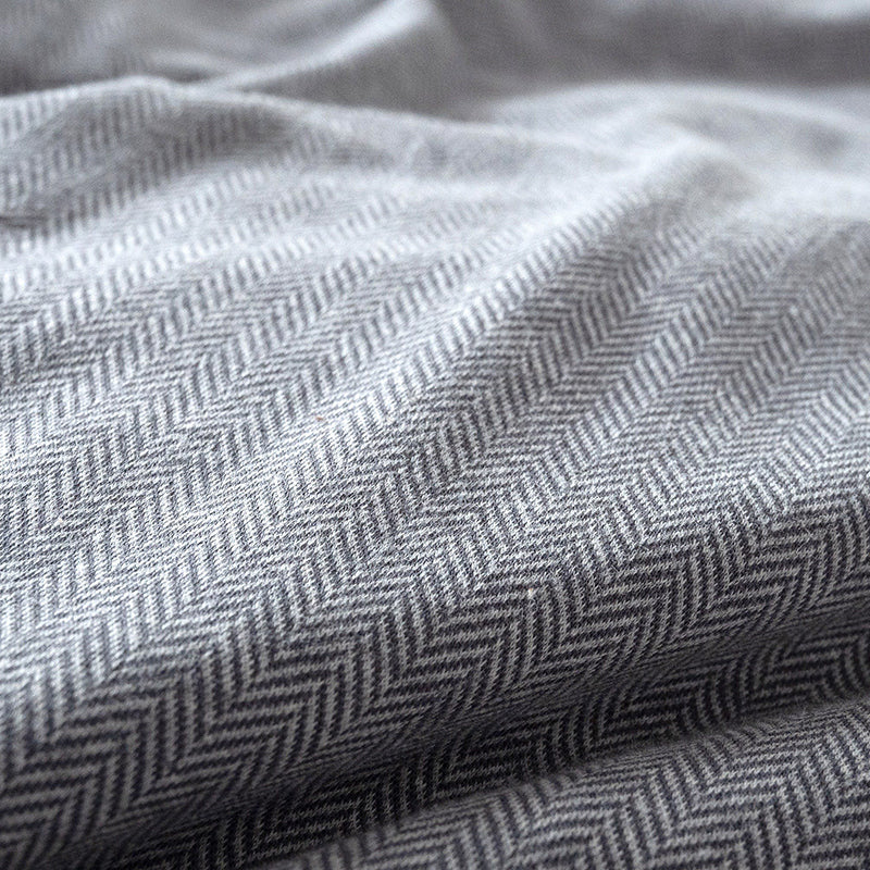 ふんわり杢糸ジャカード ヘリンボーンニット マルチカバー【Fab the Home】