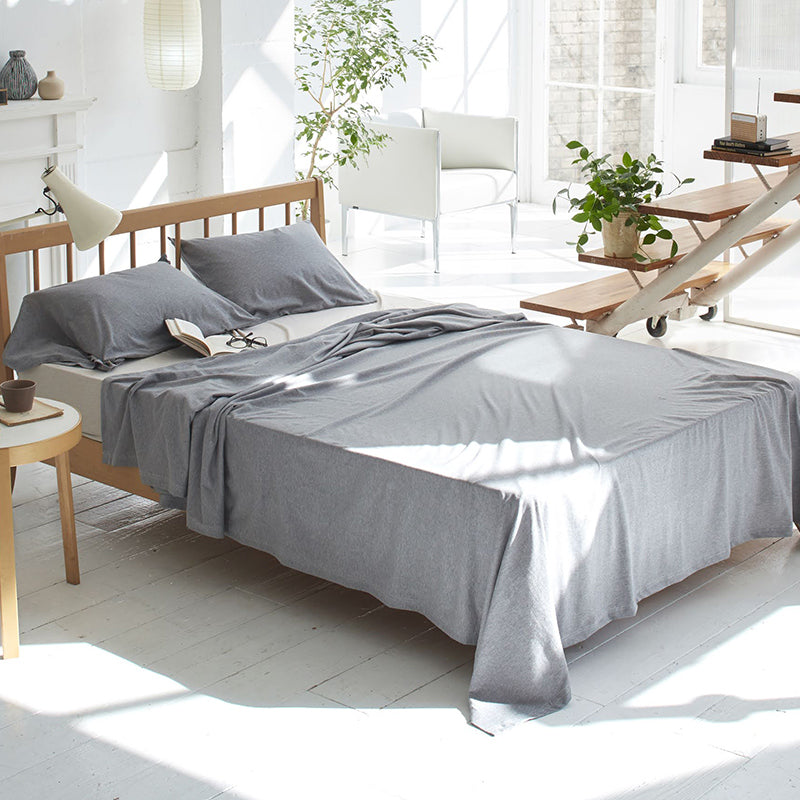 ふんわり杢糸ジャカード ヘリンボーンニット マルチカバー【Fab the Home】