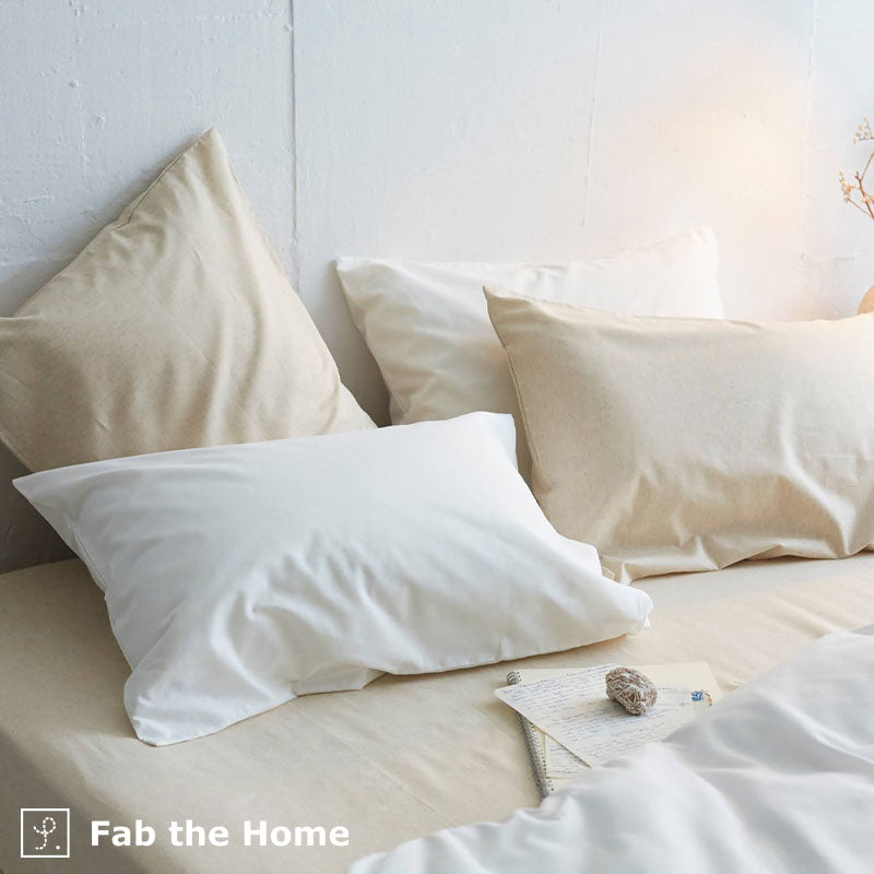 さらりとやさしいリネンミックス one-wash 枕カバー 2枚セット入り【Fab the Home】
