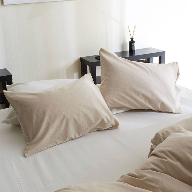 さらりとやさしいリネンミックス one-wash 枕カバー 2枚セット入り【Fab the Home】