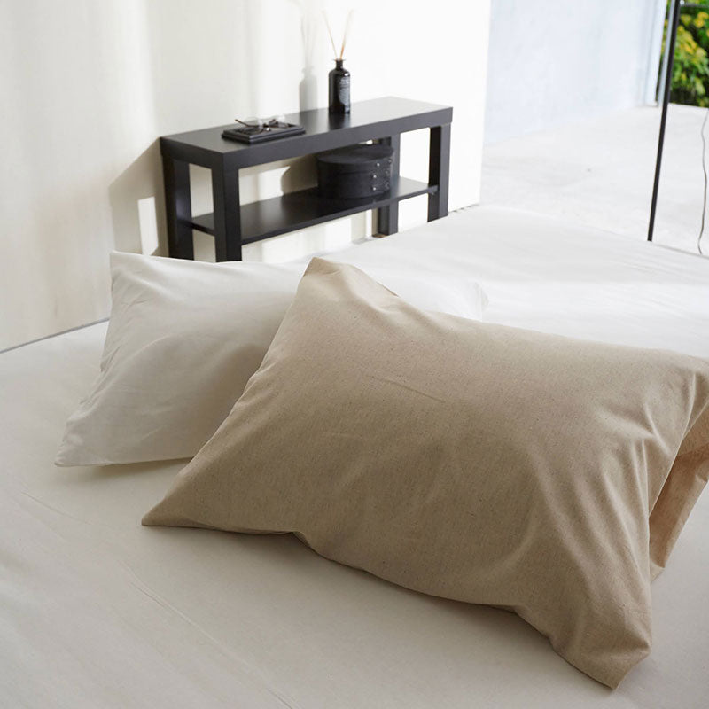 さらりとやさしいリネンミックス one-wash 枕カバー 2枚セット入り【Fab the Home】