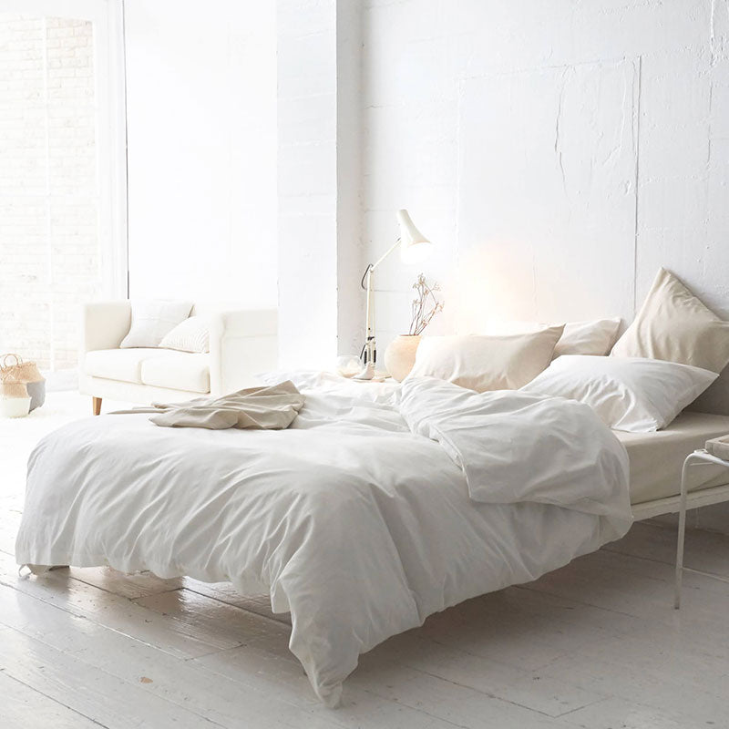 さらりとやさしいリネンミックス one-wash 掛け布団カバー コンフォーターカバー【Fab the Home】