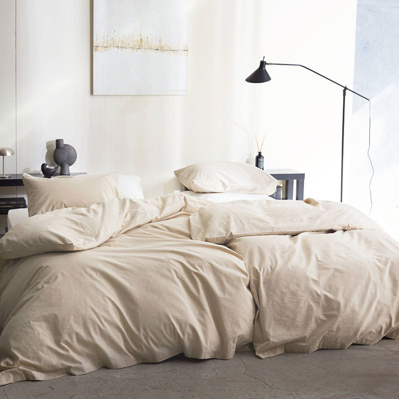 さらりとやさしいリネンミックス one-wash 掛け布団カバー コンフォーターカバー【Fab the Home】
