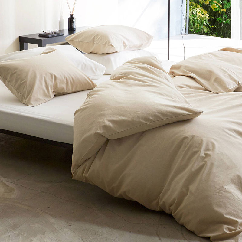 さらりとやさしいリネンミックス one-wash 掛け布団カバー コンフォーターカバー【Fab the Home】