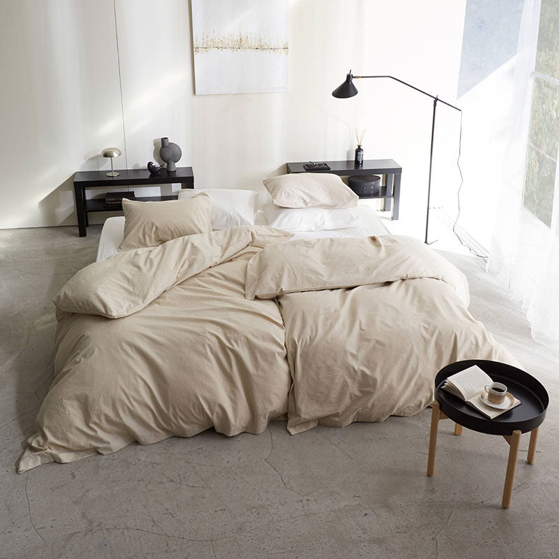 さらりとやさしいリネンミックス one-wash 掛け布団カバー コンフォーターカバー【Fab the Home】
