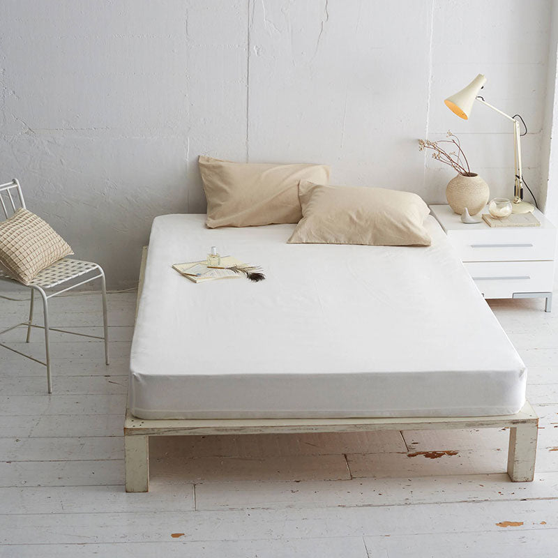 さらりとやさしいリネンミックス one-wash ボックスシーツ【Fab the Home】