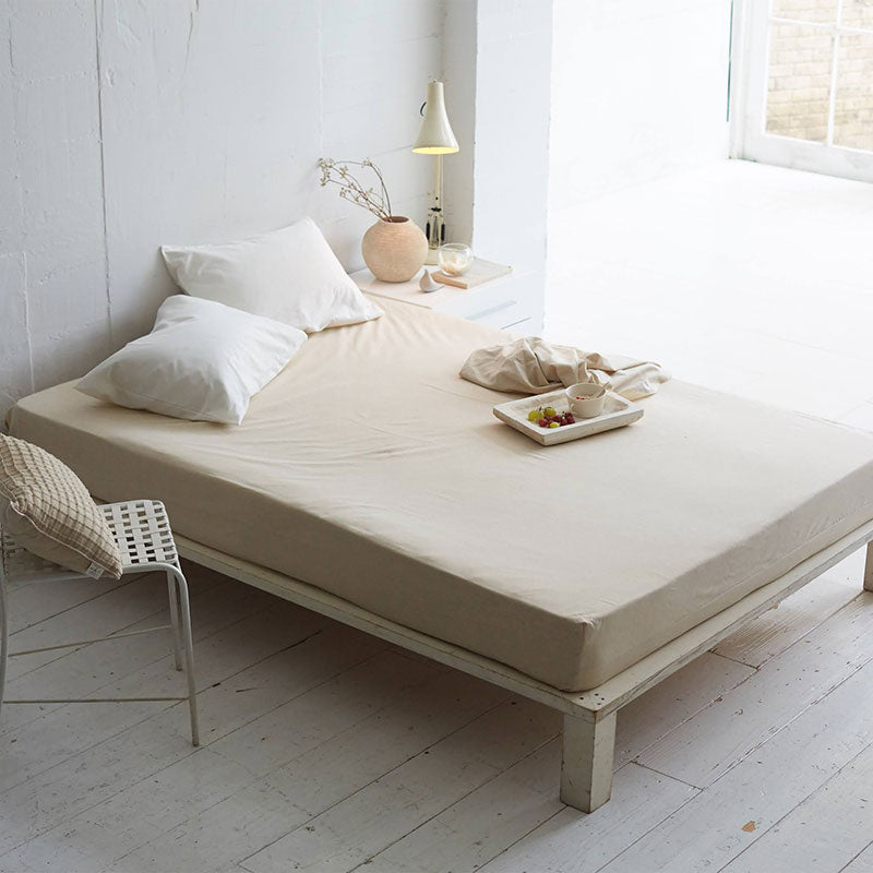 さらりとやさしいリネンミックス one-wash ボックスシーツ【Fab the Home】