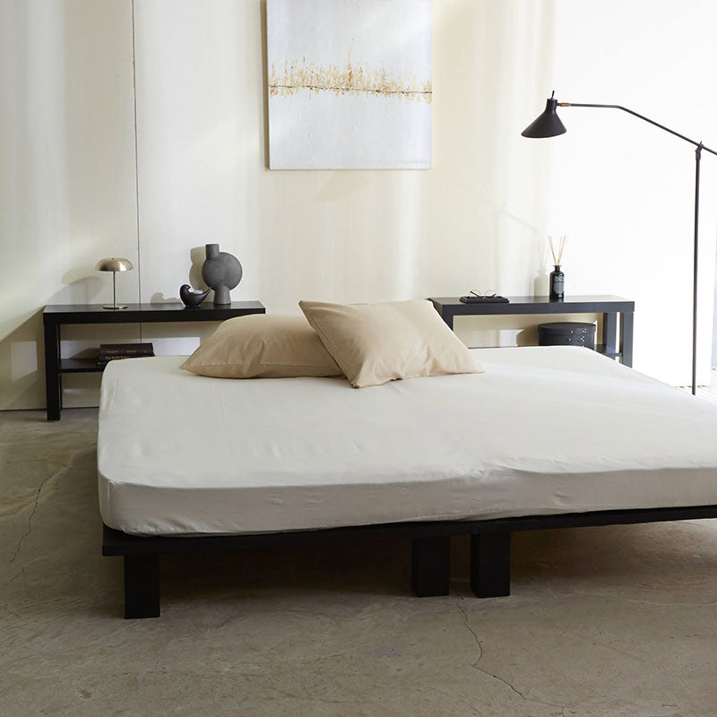 さらりとやさしいリネンミックス one-wash ボックスシーツ ワイドキング【Fab the Home】