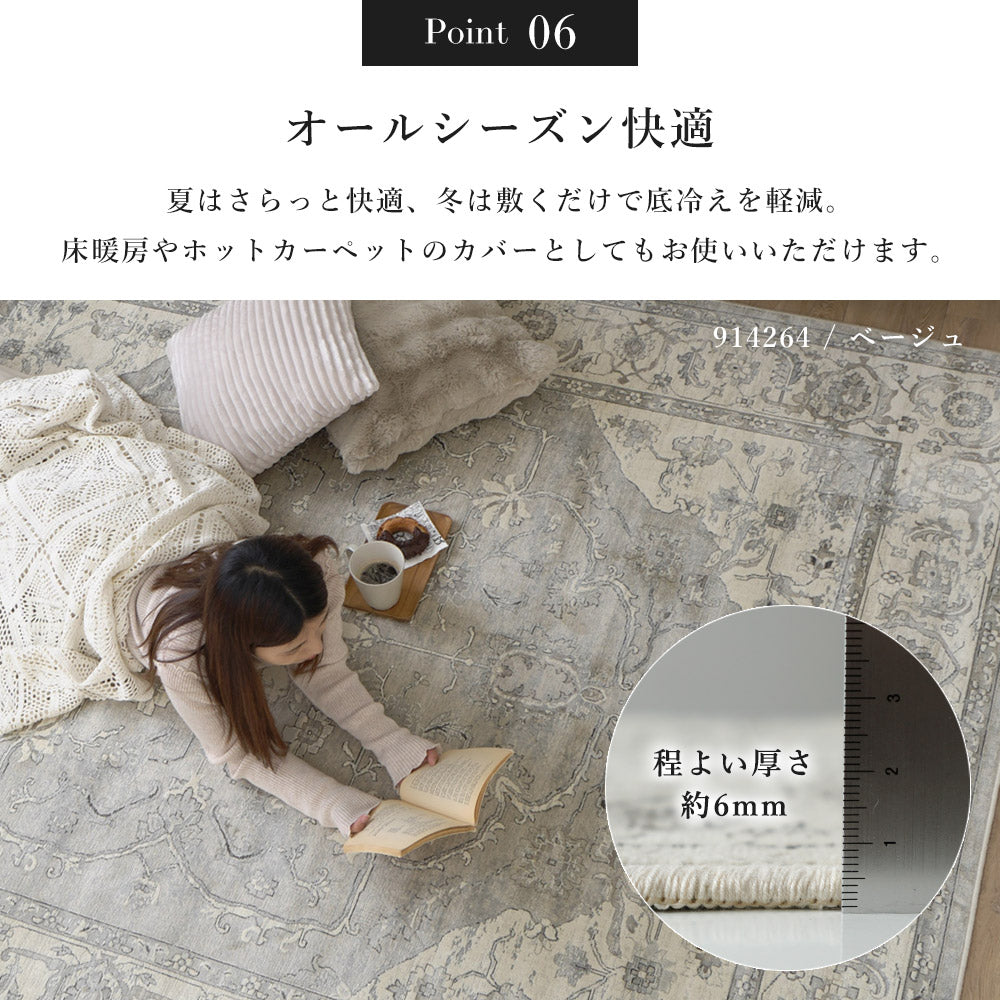 優れた耐久性と滑らかな手触りを兼ね備えたベルギー製モケットラグ ブルッセ