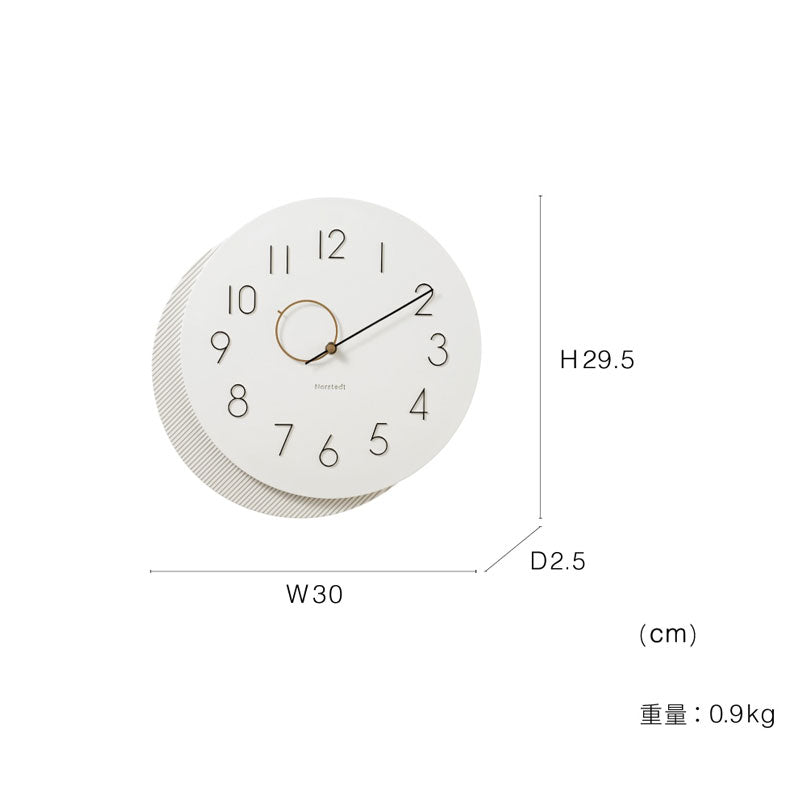 軌道を進む円をイメージしたグラフィカルなデザインのウォールクロック Mito - ミト