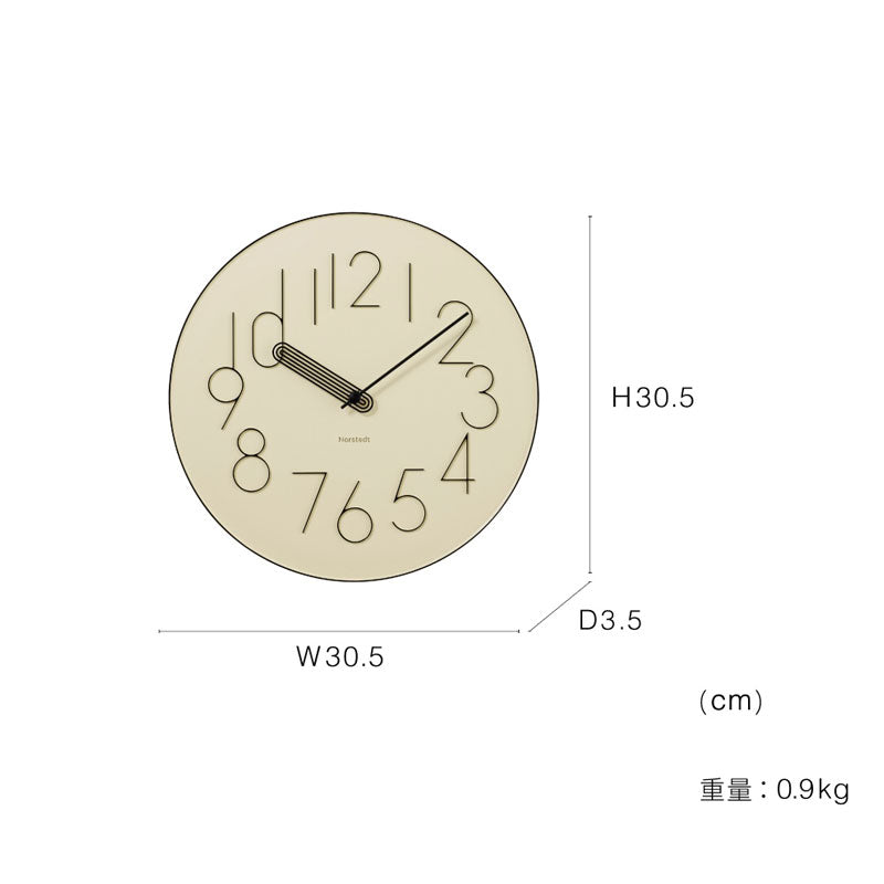 70年代に流行したフォントを使ったレトロモデルのウォールクロック Boork - ボールク