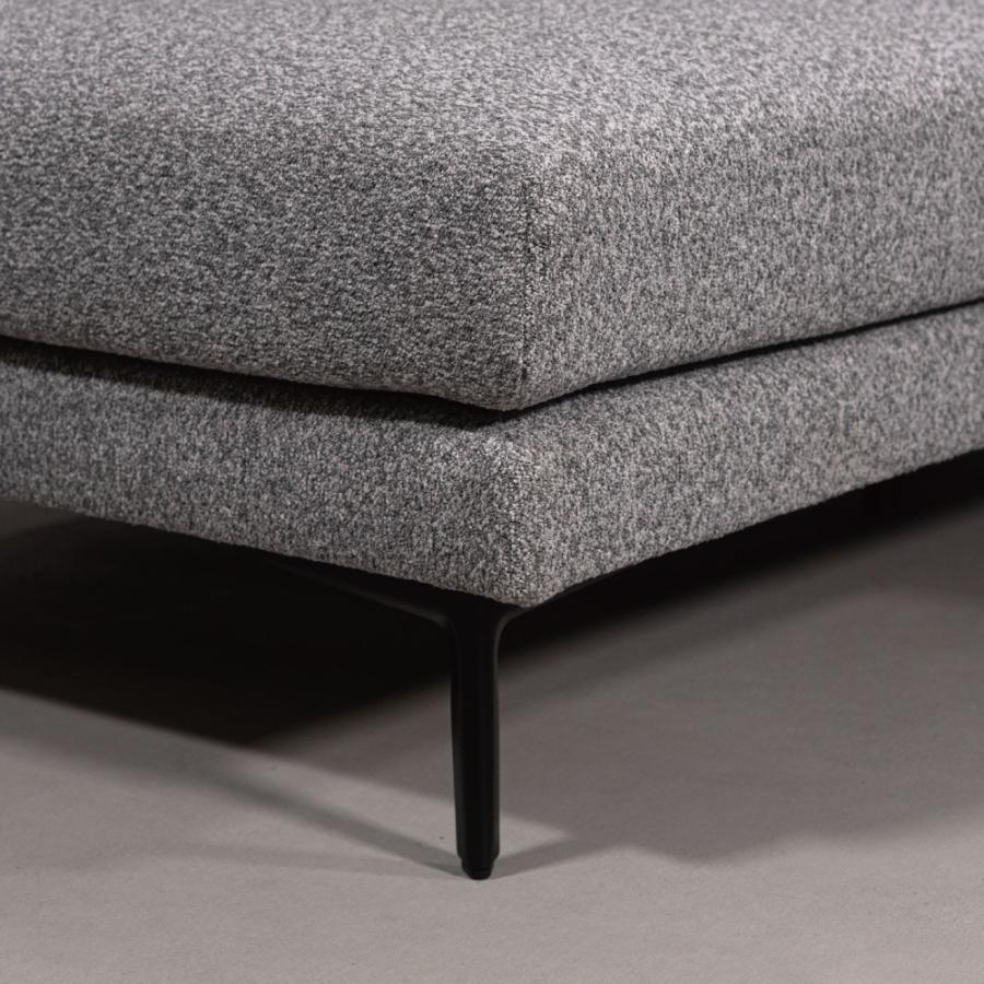 【開梱設置配送】上質なファブリックと細身のスチール脚カウチソファ