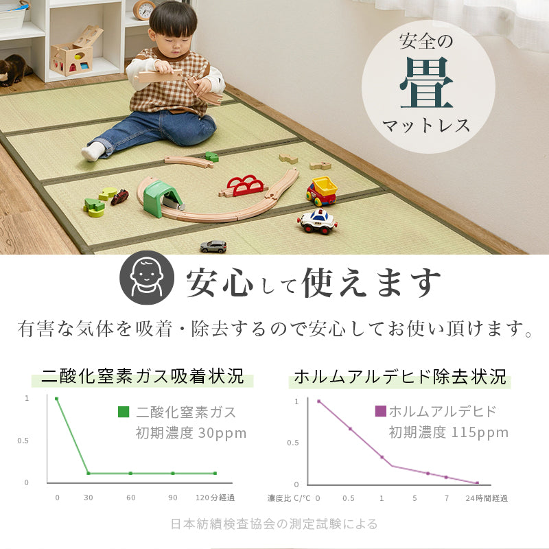 爽やかな天然い草を使用した畳マット・すのこベッド シングルサイズ