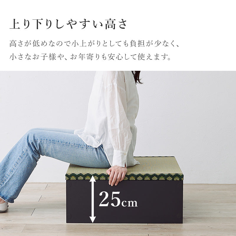 小上がり畳 畳付き収納スツール 幅60cm 高さ25cmロータイプ