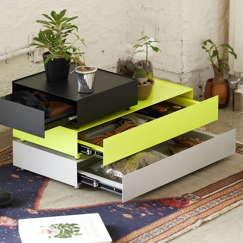 「見せる、隠す、小さな倉庫」キャビネットの引き出しを一段だけ取り出したようなストレージ KaKuKo WIDE