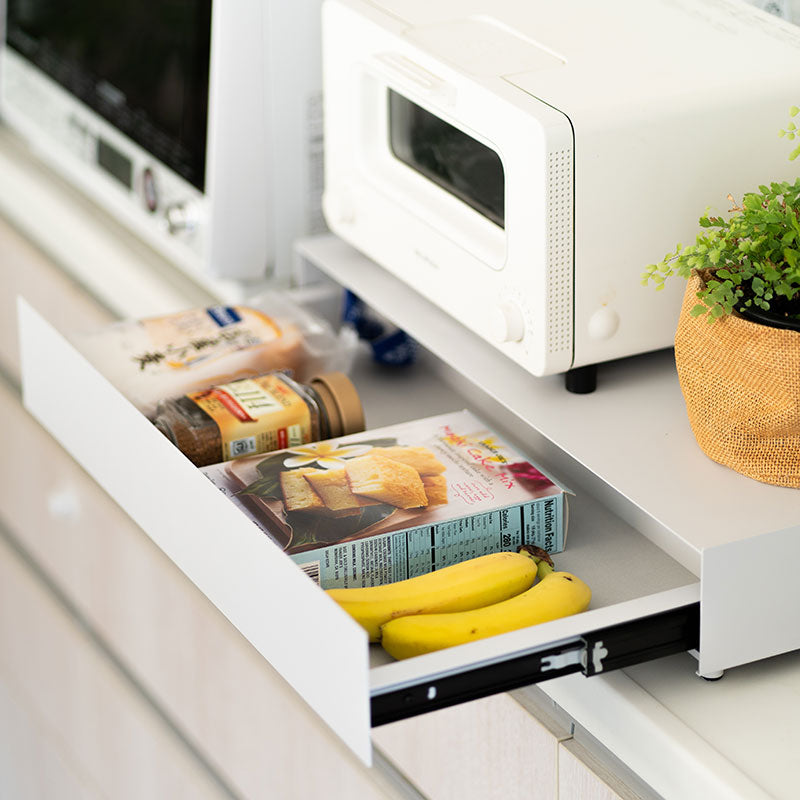 「見せる、隠す、小さな倉庫」キャビネットの引き出しを一段だけ取り出したようなストレージ KaKuKo WIDE