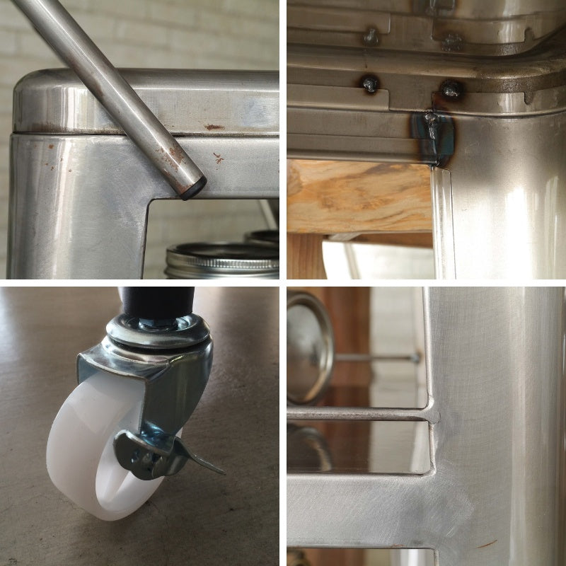 キッチンにもガレージにも馴染む無骨なスチールワゴン