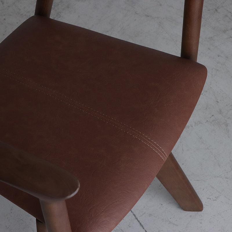 オーク無垢材をふんだんに使った円形ダイニングテーブル 丸テーブル+チェア3脚セット