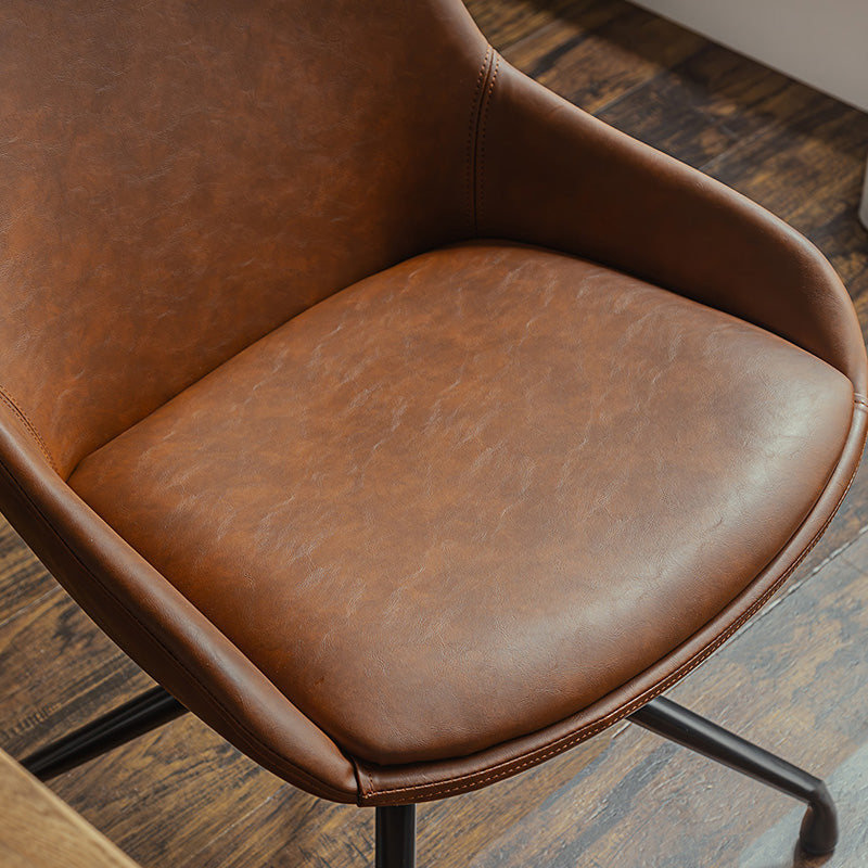 丸みのあるフォルムのラウンドチェア 回転式