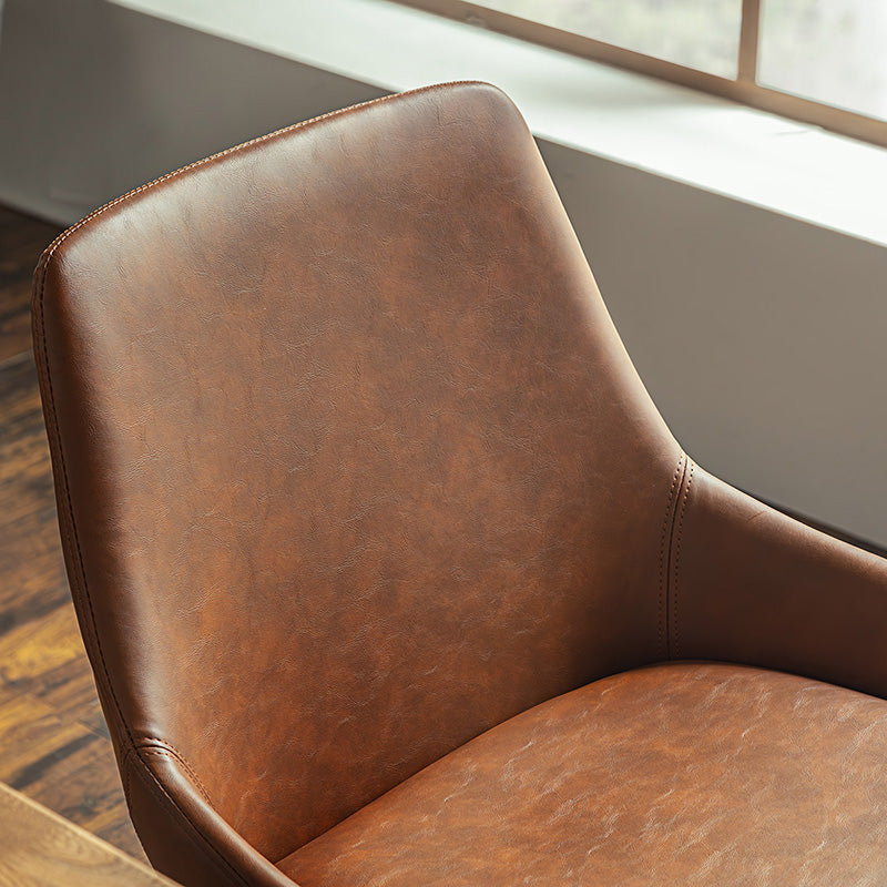 丸みのあるフォルムのラウンドチェア 回転式