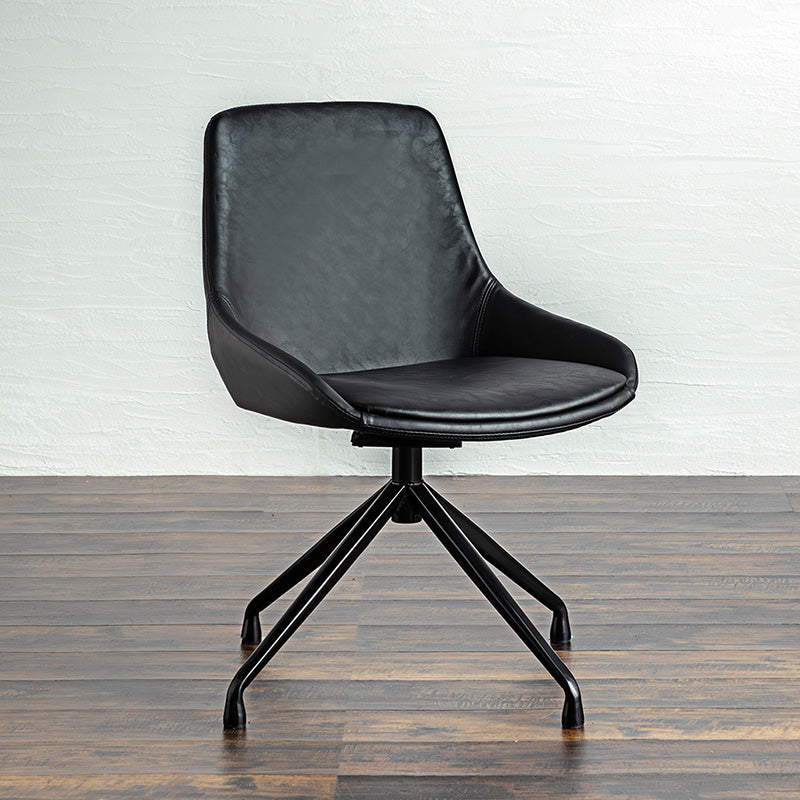 丸みのあるフォルムのラウンドチェア 回転式