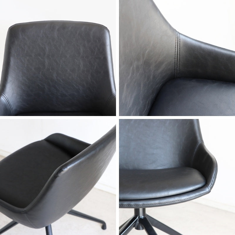 丸みのあるフォルムのラウンドチェア 回転式