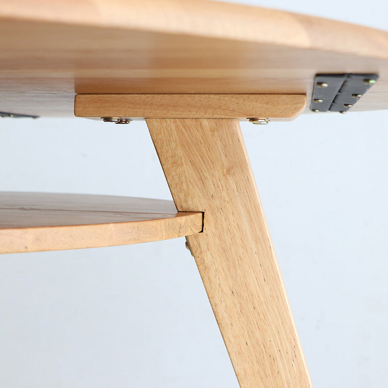 オーク無垢材をふんだんに使った円形ダイニングテーブル 丸テーブル+チェア3脚セット