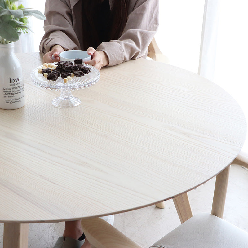 ダイニングセット 丸テーブル+チェア3脚 おしゃれな丸型110cmテーブルと回転チェアの快適空間