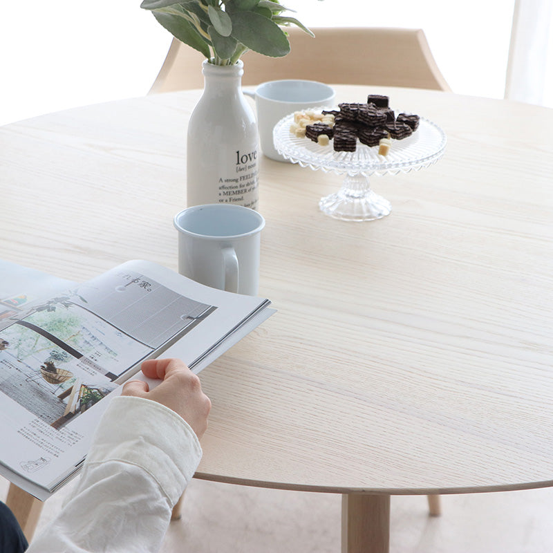 ダイニングセット 丸テーブル+チェア3脚 おしゃれな丸型110cmテーブルと回転チェアの快適空間