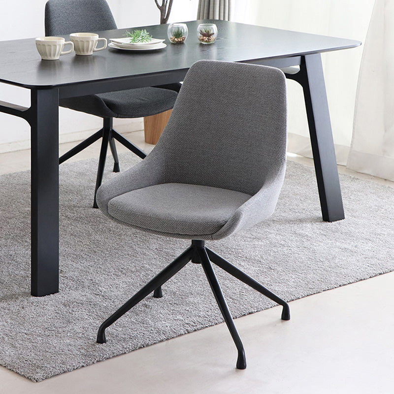 ファブリックの優しい雰囲気のラウンドチェア 回転式