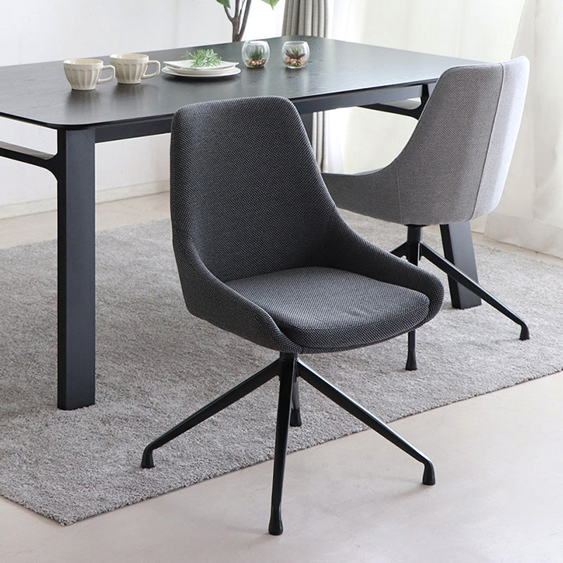 ファブリックの優しい雰囲気のラウンドチェア 回転式